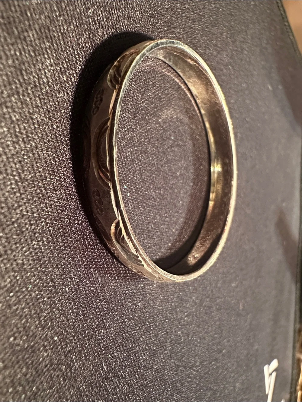 Infant/Toddler Engraved Silver Tone Bangle Bracelet 248